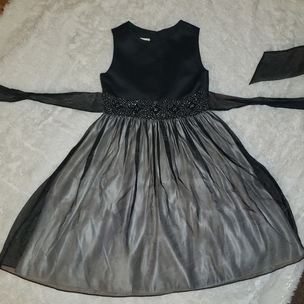 Girls size 10 fancy black dress